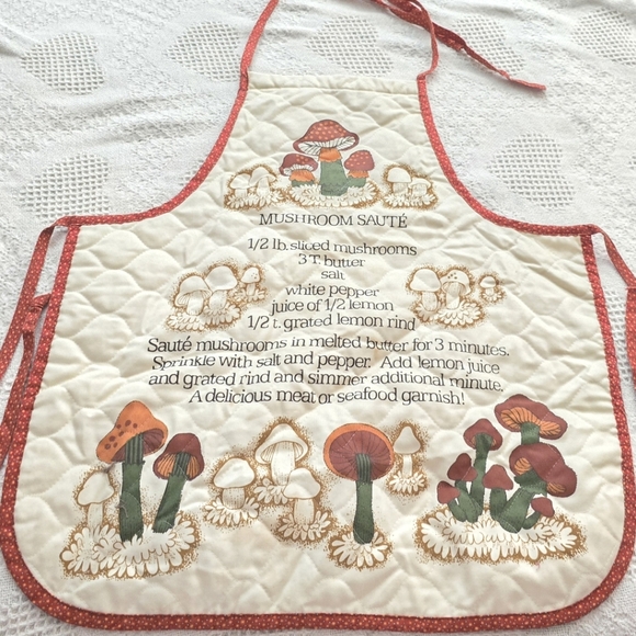Other - Vtg Mushroom Saute Recipe Apron